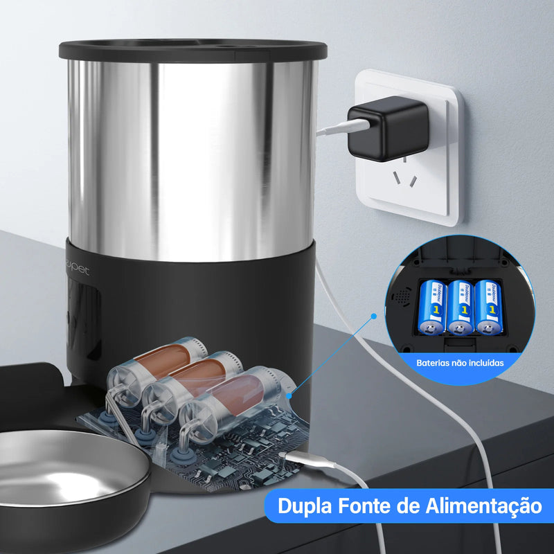 Alimentador Automático Inteligente para Pets 5L