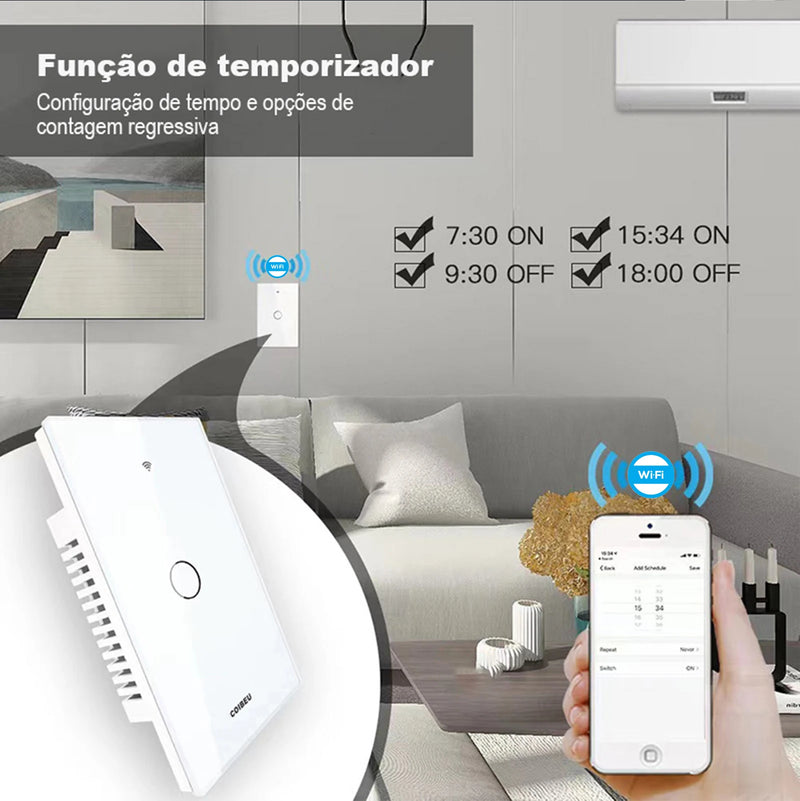 Interruptor Inteligente WiFi – Controle Total na Palma da Sua Mão!