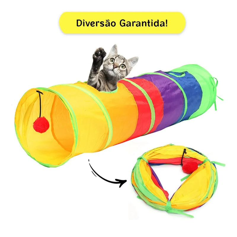 Túnel para Gatos – Brinquedo Interativo para Pets