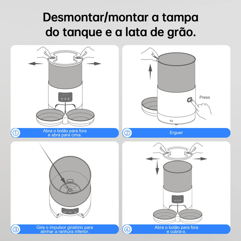 Alimentador Automático Inteligente para Pets 5L