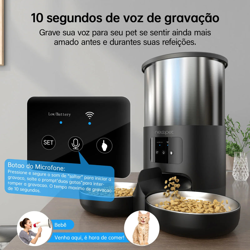 Alimentador Automático Inteligente para Pets 5L