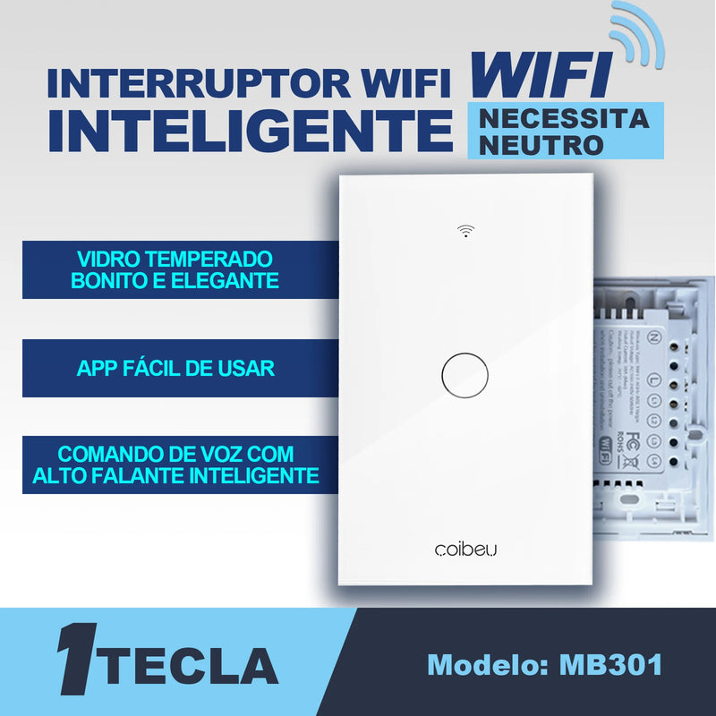 Interruptor Inteligente WiFi – Controle Total na Palma da Sua Mão!