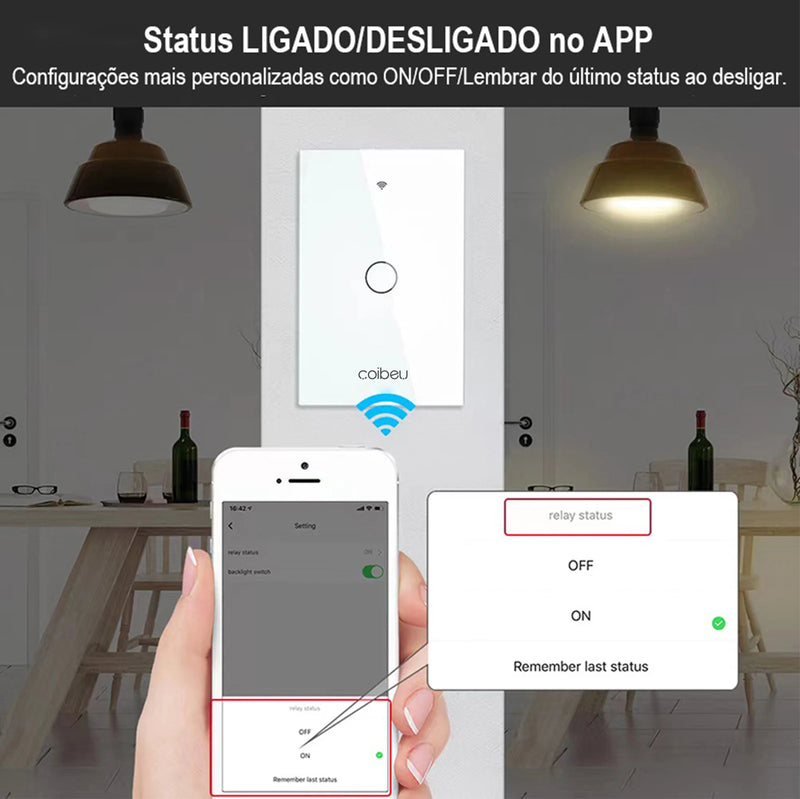 Interruptor Inteligente WiFi – Controle Total na Palma da Sua Mão!